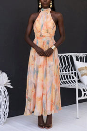 Halter™ - Maxi Dress with Print
