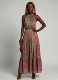 Rowen | Draped Halter Midi Dress
