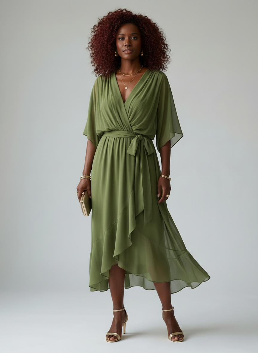 Elric | Light Drape Midi Dress