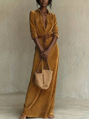 Aurelle | Suede Dress with Belt