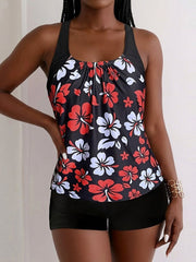 Elenae | Tankini Set with Floral Print