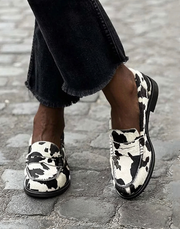 Emerynn™ | Cow-Print Loafers