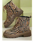 Sloanee™ | Zebra Lace-Up Boots