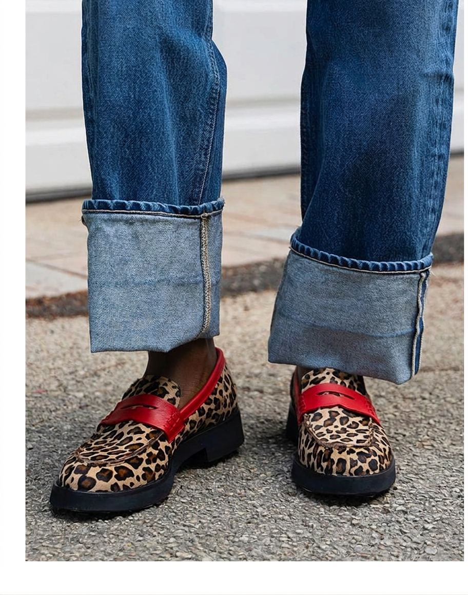 Genova™ | Leopard Accent Loafers