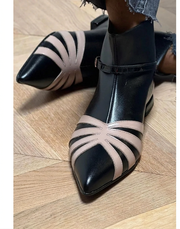 Gloriah | Pointed Geometric Ankle Boot
