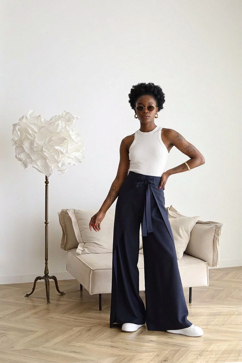 Maelis - Wide Linen Trousers