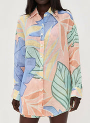 Amandine | Tropical Leaf Printed Short Set