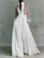 Serenae | Flowing Button-Front Maxi Dress