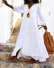 LONERA - BOHO LINEN DRESS