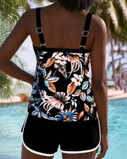 Imke™ | U-Neck Sleeveless Printed Tankini