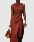 Aubriella™ | Elegant Round Neck Dress