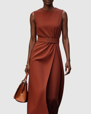 Aubriella™ | Elegant Round Neck Dress