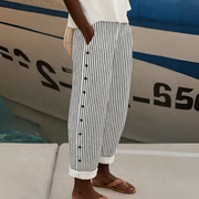 Caitlyn | Stylish Striped Button Pants