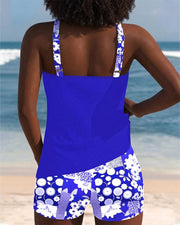 Colettee | Swimsuit Tank Top with Printed Boxer Briefs