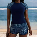 Viviann | Short Sleeve Two-Piece Swimsuit Set
