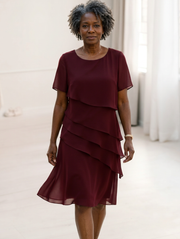 Linda | Elegant Comfort Ruffle Dress