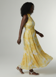 Sylin | Gathered Halter Midi Dress