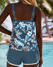 Imke™ | U-Neck Sleeveless Printed Tankini