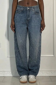 Viktoria - High-Waist Glitter Jeans