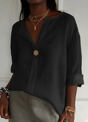 Lunae - Casual V-Neck Blouse