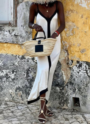 Nancy | Island Style Lavechic Colorblock Midi Dress Look