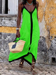 Nancy | Island Style Lavechic Colorblock Midi Dress Look