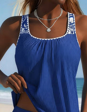 Marie™ | Printed Tankini Top and Shorts Two-Piece