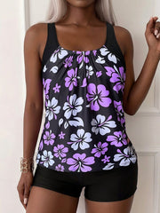 Elenae | Tankini Set with Floral Print