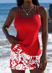 Daniëllah | Tankini Set with Tropical Plant Print