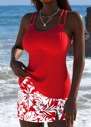 Daniëllah | Tankini Set with Tropical Plant Print