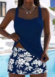 Maisie | Tankini set with paisley print and mid-rise waist