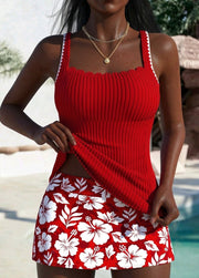 Maisie | Tankini set with paisley print and mid-rise waist