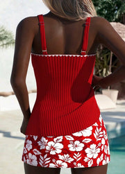 Maisie | Tankini set with paisley print and mid-rise waist