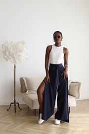 Maelis - Wide Linen Trousers