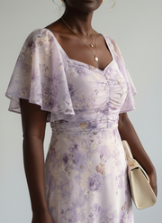 Vaelis |  Flutter Sleeve Midi Dress