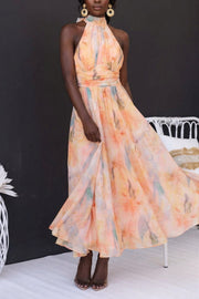 Halter™ - Maxi Dress with Print