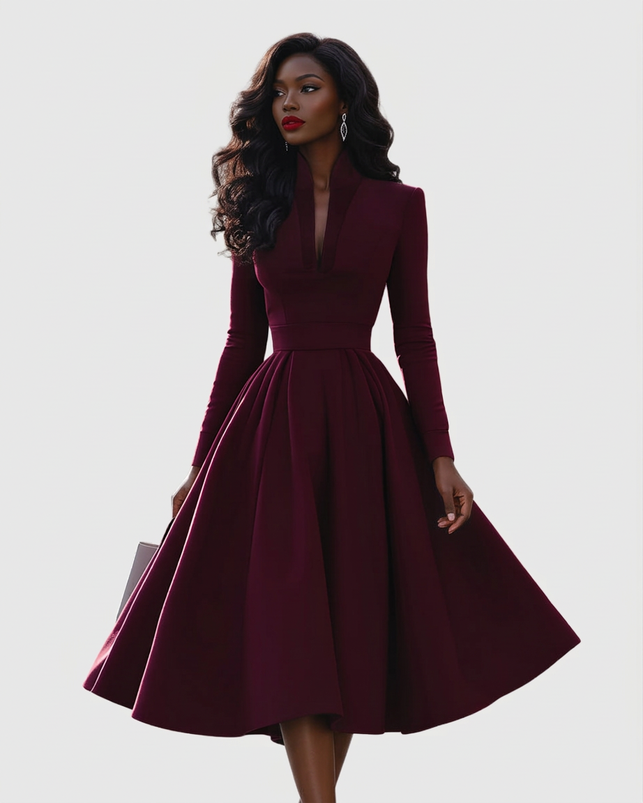 Juliatte™ | V-Neck Midi Dress