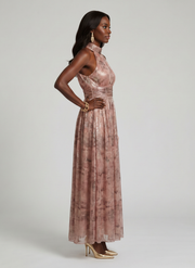 Imogen | Textured Finish Sleeveless Midi Dress