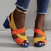 Elara | Cross Strap Comfort Heels