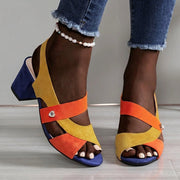 Elara | Cross Strap Comfort Heels