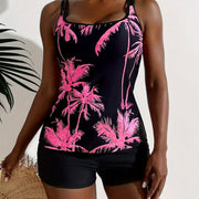 Amirae | Pink Floral Tankini Set
