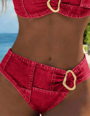 Patricia™ | Metal Buckle Suspender Bikini Two-Piece
