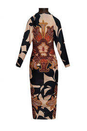 Eva | Sun Escape Unique Print Dolman Midi Dress