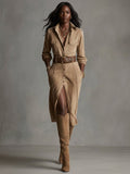 Sofiaa | Elegant Suede Dress