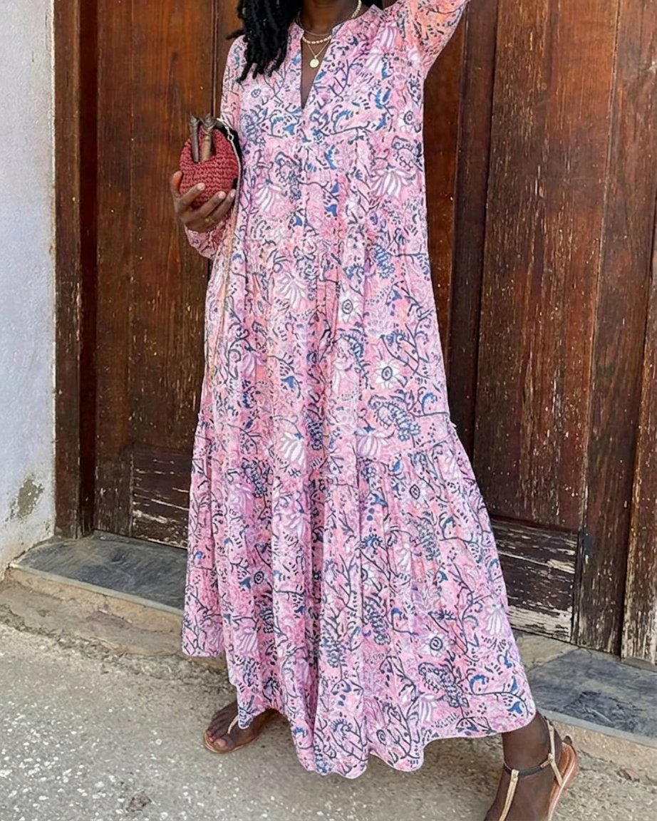 ALMERIA - BOHO PRINTED DRESS