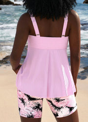 Edith™ | Cross-Body Tankini with Floral Shorts