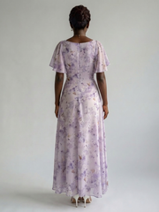 Vaelis |  Flutter Sleeve Midi Dress