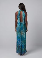 Juniper | Keyhole Halter Sleeveless Maxi Dress