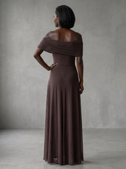 June | Off Shoulder Draped Midi Dress