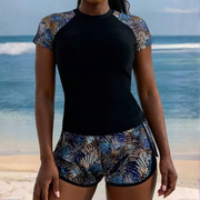 Viviann | Short Sleeve Two-Piece Swimsuit Set